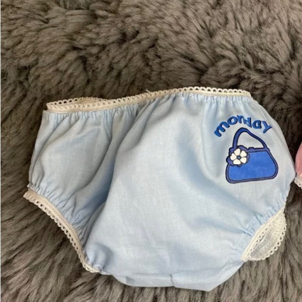 Build A Bear RARE Vintage Day of the Week pink Underwear Panties MONDAY HTF RARE